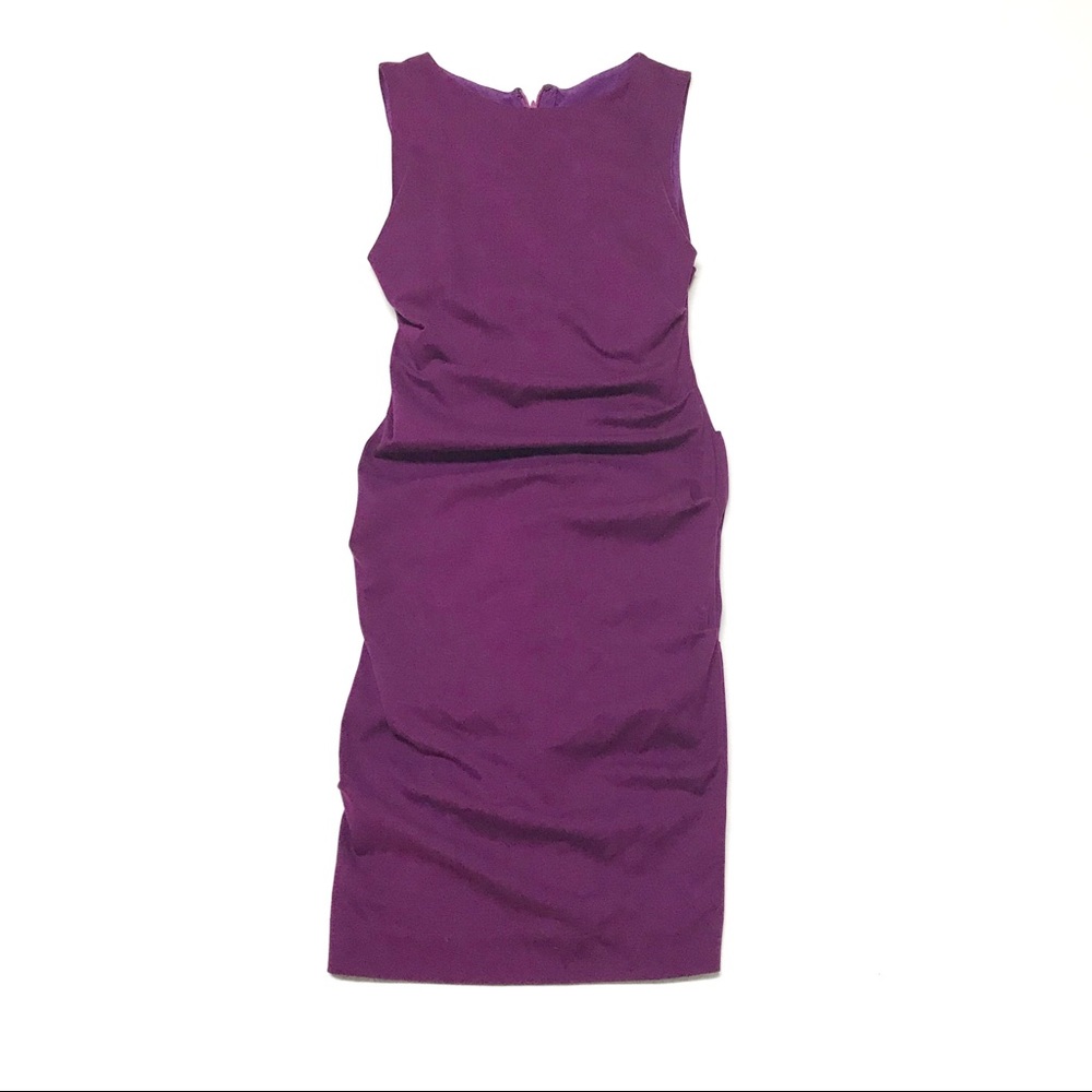 Nicole Miller Lauren Ponte dress ruched bodycon